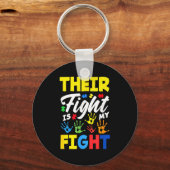 Their Fight Is My Fight 自閉症啓発 _1  キーホルダー (正面)