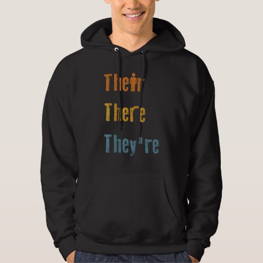Their There They're 英文法教師 文法解説 パーカ (正面)