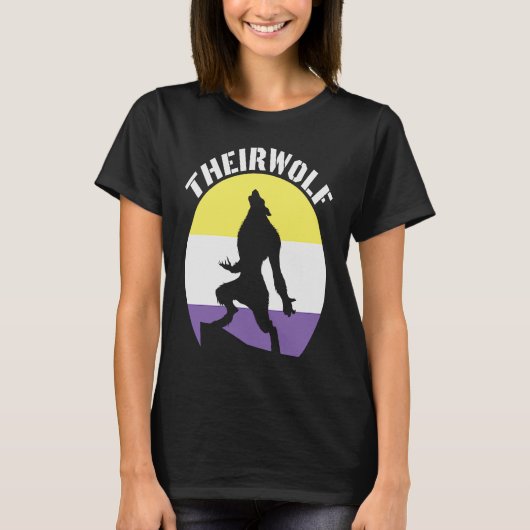 Theirwolf Androgynous Non Binary Gender Identity G Tシャツ (正面)