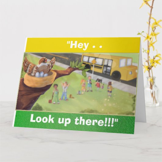 #TheLittleBirdThatChirpedお母さんの日  カード (黄色い花)