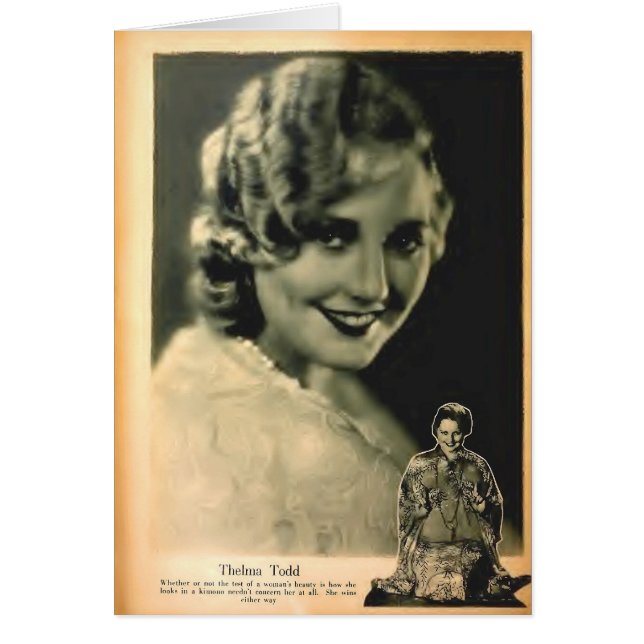 Thelmaタッド1928年の映画雑誌の写真 (正面)