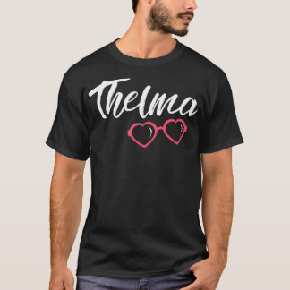 Thelma  Pink Glasses Cute Matching Best Friends  Tシャツ