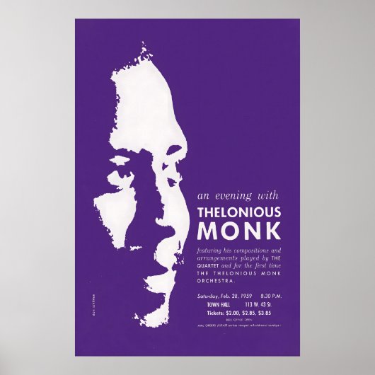 Thelonious Monk jazz poster - Orchestra and ポスター (正面)