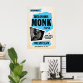 Thelonious Monk - Johnny Griffin jazz poster ポスター (ホームオフィス)