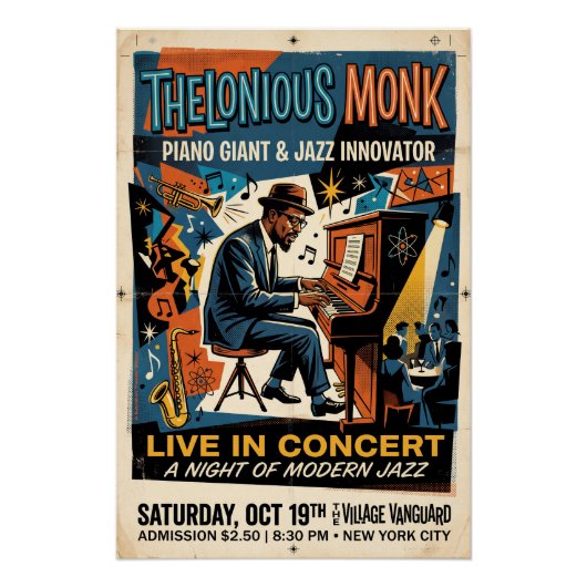Thelonious Monk – Piano Giant ポスター (正面)