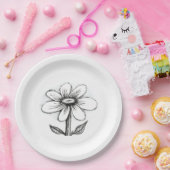 theme paper plates for her with daisy ペーパープレート (パーティー)