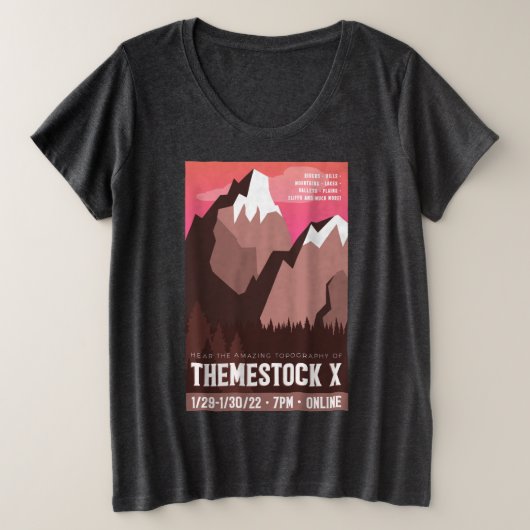 Themestock XプラスサイズTシャツ プラスサイズTシャツ (デザイン正面)