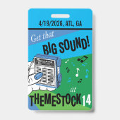 Themestock XIV "Backstage" Pass バッジ (正面)