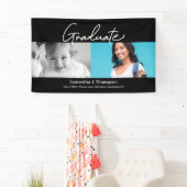 Then and Nowベビー写真とGrad写真 横断幕 (インサイチュ)