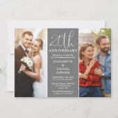 Then And Now 2 フォト 20周年結婚記念日 招待状 (正面)