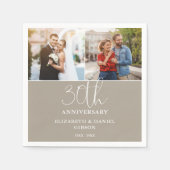 Then And Now 2 フォト 30周年記念 結婚30周年 スタンダードカクテルナプキン (正面)