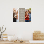 Then And Now 2 フォト 30周年 ウェルカムサイン ポスター (キッチン)