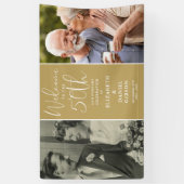 Then And Now 2 フォト 50周年 ウェルカム 横断幕 (縦)