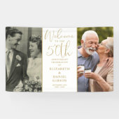 Then And Now 2 フォト 50周年 ウェルカム 横断幕 (横)