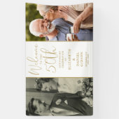 Then And Now 2 フォト 50周年 ウェルカム 横断幕 (縦)