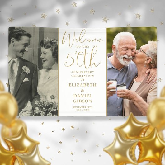 Then And Now 2 フォト 50周年 ウェルカム 横断幕