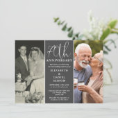 Then And Now 2 Photo 70th Wedding Anniversary 招待状 (スタンド正面)