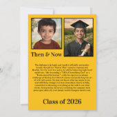 Then and Now Graduation Party Invite 招待状 (裏面)