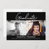 Then and Now high school Graduate photo 案内状 (正面/裏面)