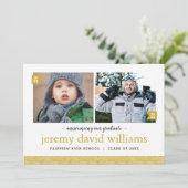 Then and Now Photo Graduation招待状 招待状 (スタンド正面)