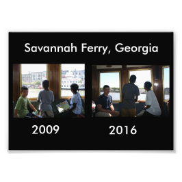 Then and Now - Savannah Ferry, GA フォトプリント