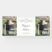 Then and Now Script 25th Wedding Anniversary Party 横断幕 (横)