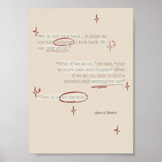 “Then It Is Not the End” Book Quote Print ポスター