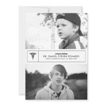 Then & Now 2 Photo Graduation Announcement