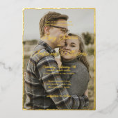 Then & Now 50th Anniversary Photo Invitation 箔シーズンカード (正面)