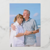 Then & Now 50th Anniversary Photo Invitation 箔シーズンカード (裏面)