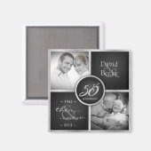 Then & Now Black & Silver 50結婚周年 マグネット (正面/裏面)