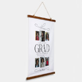 Then & Now Grad Photo Collage卒業記念品 吊り下げ型タペストリー (傾斜あり)