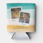 Then & Now Photo Birthday Can Cooler 缶クーラー (正面)