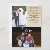 Then & Now Photos 結婚の記念日パーティー 招待状 (正面)