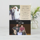 Then & Now Photos 結婚の記念日パーティー 招待状 (スタンド正面)