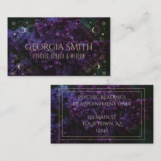 Thenal薄紫名刺 名刺 (正面/裏面)