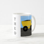 Theo ダンプトラック 名前入り マグカップ (正面右)