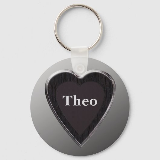 Theo Heart Keychain by 369 My Name キーホルダー (正面)
