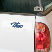 Theo Name blue AufkleberステッカーAutoaufkleber バンパーステッカー (トラック上)