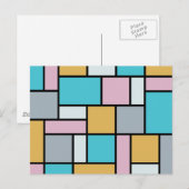 Theo Van Doesburg – コンポジション17 -モンドリアンアート ポストカード (正面/裏面)