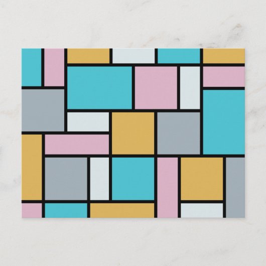 Theo Van Doesburg – コンポジション17 -モンドリアンアート ポストカード (正面)