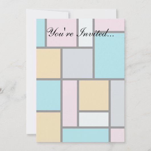 Theo Van Doesburg – コンポジション17 -モンドリアンアート 招待状 (正面)