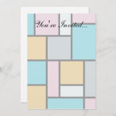 Theo Van Doesburg – コンポジション17 -モンドリアンアート 招待状 (正面/裏面)