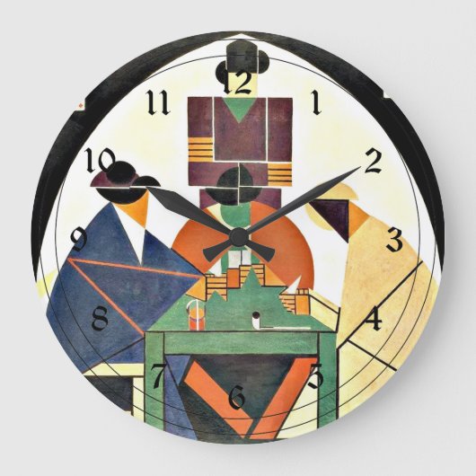 Theo van Doesburg - The Cardplayers, 1916, Cubism ラージ壁時計 (正面)