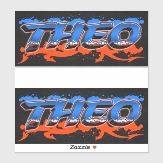 Theo Vorname Name Graffiti Aufkleber Sticker シール (シート)