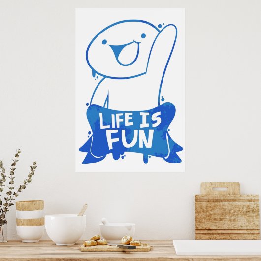 TheOdd1sOut Life is おもしろいグラフィティ ポスター (キッチン)