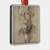 Theodor Fontane 1896年 メタルオーナメント (右)