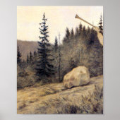 Theodor Kittelsen - Op Under Fjeldet Toner En Lur ポスター (正面)