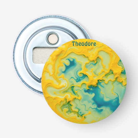 THEODORE ~アクアイエローブルー3Dの色合い~ 栓抜き (正面)