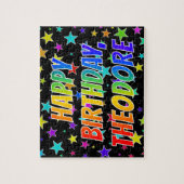 「THEODORE」名、おもしろい「ハッピーバースデー」 ジグソーパズル (縦)